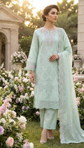 Nazakat  Mint Elegance Embroidered Lawn Suit
