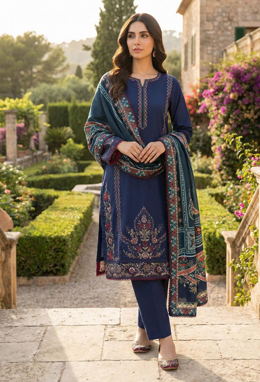 Nazakat Midnight Royale Printed Luxury Suit