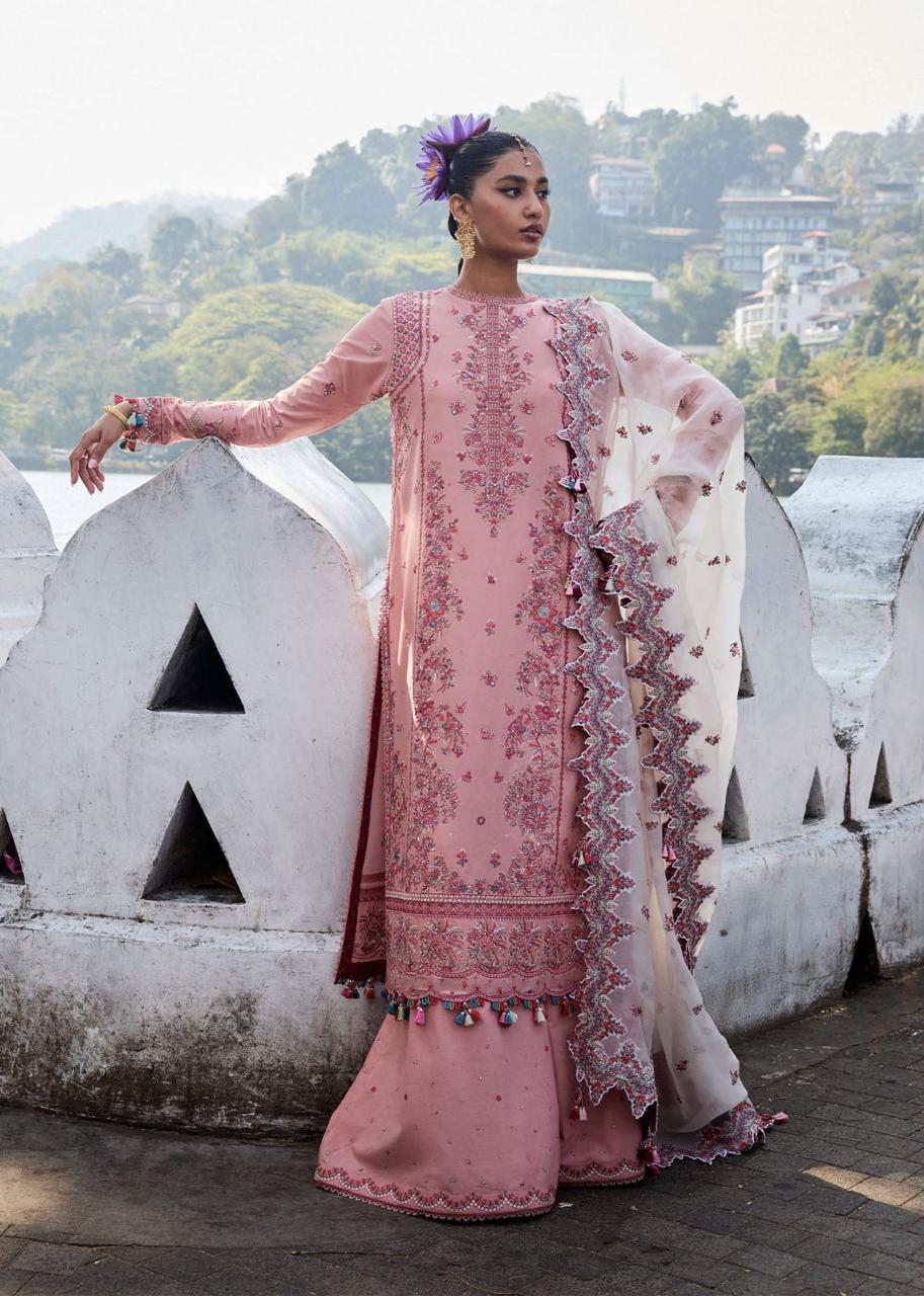 Nazakat Blush Royale Embroidered Formal Suit
