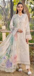 Nazakat  Ivory Bloom Luxury Lawn Suit