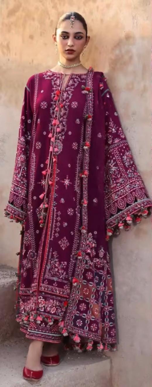 Nazakat  Ruby Royale Embroidered Festive Suit
