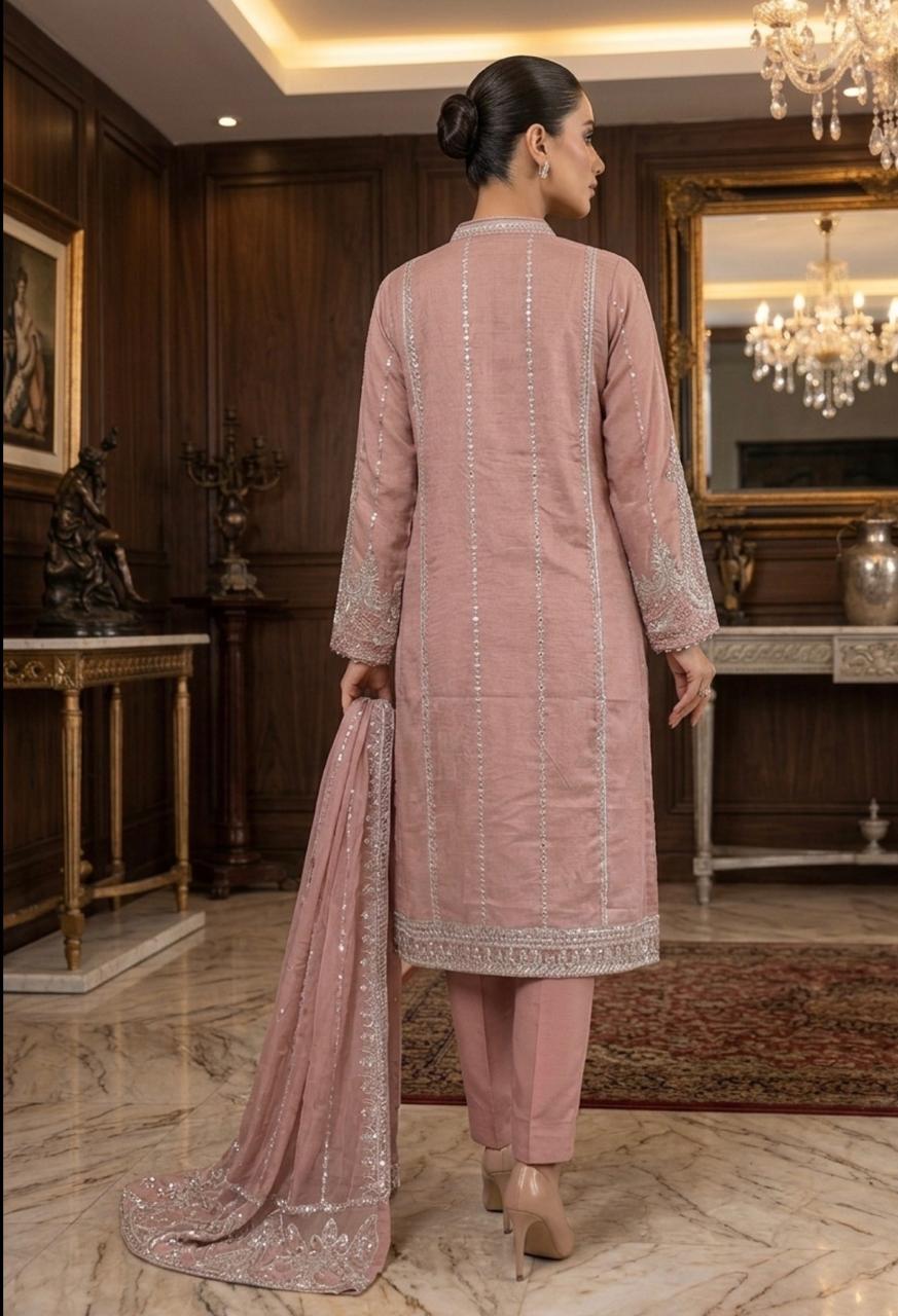 Nazakat  Rose Quartz Luxury Formal Suit